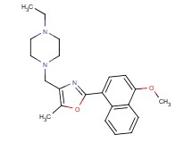 1-ethyl-4-{[2-(4-methoxy-1-naphthyl)-5-methyl-1,3-oxazol-4-yl]methyl}piperazine