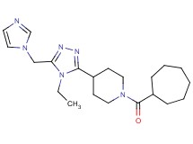1-(cycloheptylcarbonyl)-4-[4-ethyl-5-(1H-imidazol-1-ylmethyl)-4H-1,2,4-triazol-3-yl]piperidine