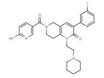 3-(3-fluorophenyl)-6-[(6-hydroxy-3-pyridinyl)carbonyl]-1-[2-(1-piperidinyl)ethyl]-5,6,7,8-tetrahydro-1,6-naphthyridin-2(1H)-one