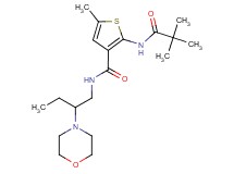 2-[(2,2-dimethylpropanoyl)amino]-5-methyl-N-(2-morpholin-4-ylbutyl)thiophene-3-carboxamide