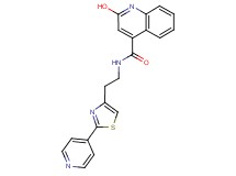 2-hydroxy-N-{2-[2-(4-pyridinyl)-1,3-thiazol-4-yl]ethyl}-4-quinolinecarboxamide