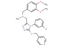 ({4-(3-chlorophenyl)-5-[(4-pyridinylmethyl)thio]-4H-1,2,4-triazol-3-yl}methyl)(3,4-dimethoxybenzyl)methylamine