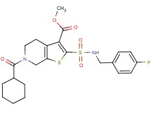 methyl 6-(cyclohexylcarbonyl)-2-{[(4-fluorobenzyl)amino]sulfonyl}-4,5,6,7-tetrahydrothieno[2,3-c]pyridine-3-carboxylate