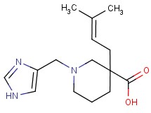1-(1H-imidazol-4-ylmethyl)-3-(3-methyl-2-buten-1-yl)-3-piperidinecarboxylic acid