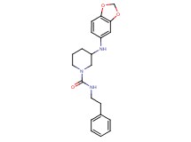 3-(1,3-benzodioxol-5-ylamino)-N-(2-phenylethyl)-1-piperidinecarboxamide