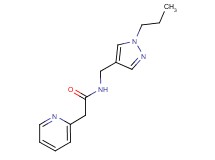 N-[(1-propyl-1H-pyrazol-4-yl)methyl]-2-pyridin-2-ylacetamide