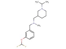 1-[3-(difluoromethoxy)phenyl]-N-[(1-isopropyl-3-piperidinyl)methyl]-N-methylmethanamine