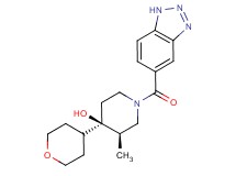 (3R*,4R*)-1-(1H-1,2,3-benzotriazol-5-ylcarbonyl)-3-methyl-4-(tetrahydro-2H-pyran-4-yl)piperidin-4-ol