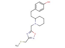 4-{2-[1-({3-[(methylthio)methyl]-1,2,4-oxadiazol-5-yl}methyl)-2-piperidinyl]ethyl}phenol
