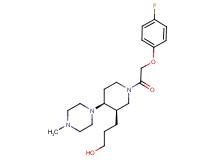 3-[(3R*,4S*)-1-[(4-fluorophenoxy)acetyl]-4-(4-methylpiperazin-1-yl)piperidin-3-yl]propan-1-ol