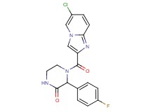 4-[(6-chloroimidazo[1,2-a]pyridin-2-yl)carbonyl]-3-(4-fluorophenyl)piperazin-2-one