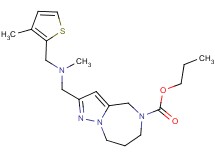 propyl 2-({methyl[(3-methyl-2-thienyl)methyl]amino}methyl)-7,8-dihydro-4H-pyrazolo[1,5-a][1,4]diazepine-5(6H)-carboxylate