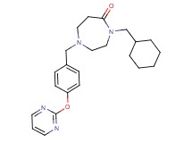 4-(cyclohexylmethyl)-1-[4-(2-pyrimidinyloxy)benzyl]-1,4-diazepan-5-one