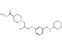 methyl 1-(2-hydroxy-3-{3-[(tetrahydro-2H-pyran-4-ylamino)methyl]phenoxy}propyl)-4-piperidinecarboxylate