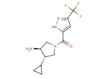 (3R*,4S*)-4-cyclopropyl-1-{[3-(trifluoromethyl)-1H-pyrazol-5-yl]carbonyl}pyrrolidin-3-amine