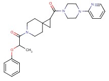 6-(2-phenoxypropanoyl)-1-{[4-(2-pyridinyl)-1-piperazinyl]carbonyl}-6-azaspiro[2.5]octane