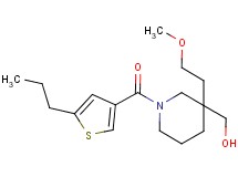 {3-(2-methoxyethyl)-1-[(5-propyl-3-thienyl)carbonyl]-3-piperidinyl}methanol