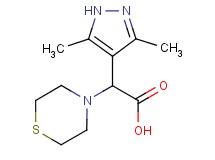 (3,5-dimethyl-1H-pyrazol-4-yl)(thiomorpholin-4-yl)acetic acid