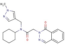 N-cyclohexyl-N-[(1-methyl-1H-pyrazol-4-yl)methyl]-2-(1-oxophthalazin-2(1H)-yl)acetamide