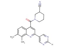 1-[(7,8-dimethyl-2-pyrimidin-5-ylquinolin-4-yl)carbonyl]piperidine-3-carbonitrile