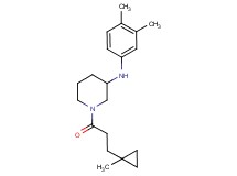 N-(3,4-dimethylphenyl)-1-[3-(1-methylcyclopropyl)propanoyl]-3-piperidinamine