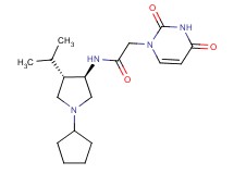 N-[rel-(3R,4S)-1-cyclopentyl-4-isopropyl-3-pyrrolidinyl]-2-(2,4-dioxo-3,4-dihydro-1(2H)-pyrimidinyl)acetamide hydrochloride