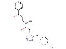 N-(3-hydroxy-3-phenylpropyl)-N-methyl-2-{5-[(4-methyl-1-piperidinyl)methyl]-1H-tetrazol-1-yl}acetamide
