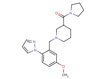 1-[5-methoxy-2-(1H-pyrazol-1-yl)benzyl]-3-(pyrrolidin-1-ylcarbonyl)piperidine