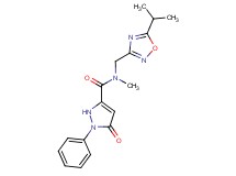 N-[(5-isopropyl-1,2,4-oxadiazol-3-yl)methyl]-N-methyl-5-oxo-1-phenyl-2,5-dihydro-1H-pyrazole-3-carboxamide