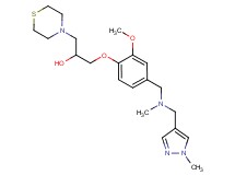 1-[2-methoxy-4-({methyl[(1-methyl-1H-pyrazol-4-yl)methyl]amino}methyl)phenoxy]-3-(4-thiomorpholinyl)-2-propanol