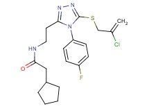 N-{2-[5-[(2-chloro-2-propen-1-yl)thio]-4-(4-fluorophenyl)-4H-1,2,4-triazol-3-yl]ethyl}-2-cyclopentylacetamide