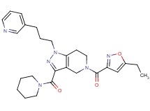 5-[(5-ethyl-3-isoxazolyl)carbonyl]-3-(1-piperidinylcarbonyl)-1-[3-(3-pyridinyl)propyl]-4,5,6,7-tetrahydro-1H-pyrazolo[4,3-c]pyridine