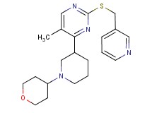 5-methyl-2-[(3-pyridinylmethyl)thio]-4-[1-(tetrahydro-2H-pyran-4-yl)-3-piperidinyl]pyrimidine