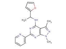 N-[1-(2-furyl)ethyl]-1,3-dimethyl-6-(2-pyridinyl)-1H-pyrazolo[3,4-d]pyrimidin-4-amine