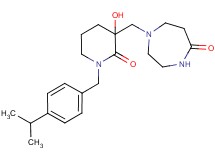 1-{[3-hydroxy-1-(4-isopropylbenzyl)-2-oxopiperidin-3-yl]methyl}-1,4-diazepan-5-one