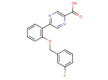 5-{2-[(3-fluorobenzyl)oxy]phenyl}pyrazine-2-carboxylic acid