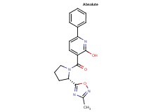 3-{[(2S)-2-(3-methyl-1,2,4-oxadiazol-5-yl)-1-pyrrolidinyl]carbonyl}-6-phenyl-2-pyridinol