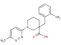 3-(2-methylbenzyl)-1-(6-methylpyridazin-3-yl)piperidine-3-carboxylic acid