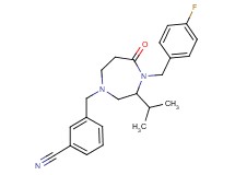 3-{[4-(4-fluorobenzyl)-3-isopropyl-5-oxo-1,4-diazepan-1-yl]methyl}benzonitrile