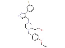 2-(1-(4-ethoxybenzyl)-4-{[3-(3-fluorophenyl)-1H-pyrazol-4-yl]methyl}-2-piperazinyl)ethanol