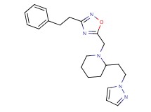 1-{[3-(2-phenylethyl)-1,2,4-oxadiazol-5-yl]methyl}-2-[2-(1H-pyrazol-1-yl)ethyl]piperidine