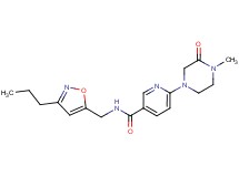 6-(4-methyl-3-oxopiperazin-1-yl)-N-[(3-propylisoxazol-5-yl)methyl]nicotinamide