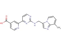 2-(2-{[(8-methylimidazo[1,2-a]pyridin-3-yl)methyl]amino}pyrimidin-4-yl)isonicotinic acid