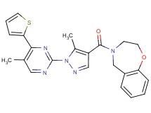 4-({5-methyl-1-[5-methyl-4-(2-thienyl)-2-pyrimidinyl]-1H-pyrazol-4-yl}carbonyl)-2,3,4,5-tetrahydro-1,4-benzoxazepine