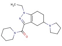 1-ethyl-3-(1-piperidinylcarbonyl)-5-(1-pyrrolidinyl)-4,5,6,7-tetrahydro-1H-indazole