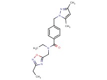 4-[(3,5-dimethyl-1H-pyrazol-1-yl)methyl]-N-ethyl-N-[(3-ethyl-1,2,4-oxadiazol-5-yl)methyl]benzamide