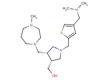 {(3R*,4R*)-1-({4-[(dimethylamino)methyl]-2-thienyl}methyl)-4-[(4-methyl-1,4-diazepan-1-yl)methyl]pyrrolidin-3-yl}methanol