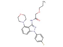 N-[1-(4-fluorophenyl)-4-morpholin-4-yl-1H-indazol-3-yl]-2-propoxyacetamide