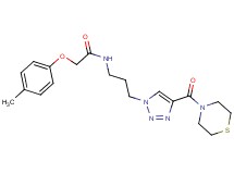 2-(4-methylphenoxy)-N-{3-[4-(4-thiomorpholinylcarbonyl)-1H-1,2,3-triazol-1-yl]propyl}acetamide