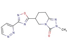 2-methyl-6-[3-(3-pyridazinyl)-1,2,4-oxadiazol-5-yl]-5,6,7,8-tetrahydro[1,2,4]triazolo[4,3-a]pyridin-3(2H)-one